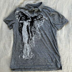 JCREW POLO, grunge y2k angel art printed size XS in great condition.